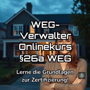 Online Kurs nach §26a WEG-Verwalter